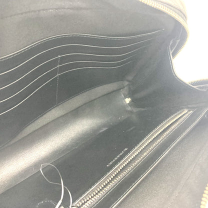 Burberry Business Bag Leather Black Check Pattern Mens