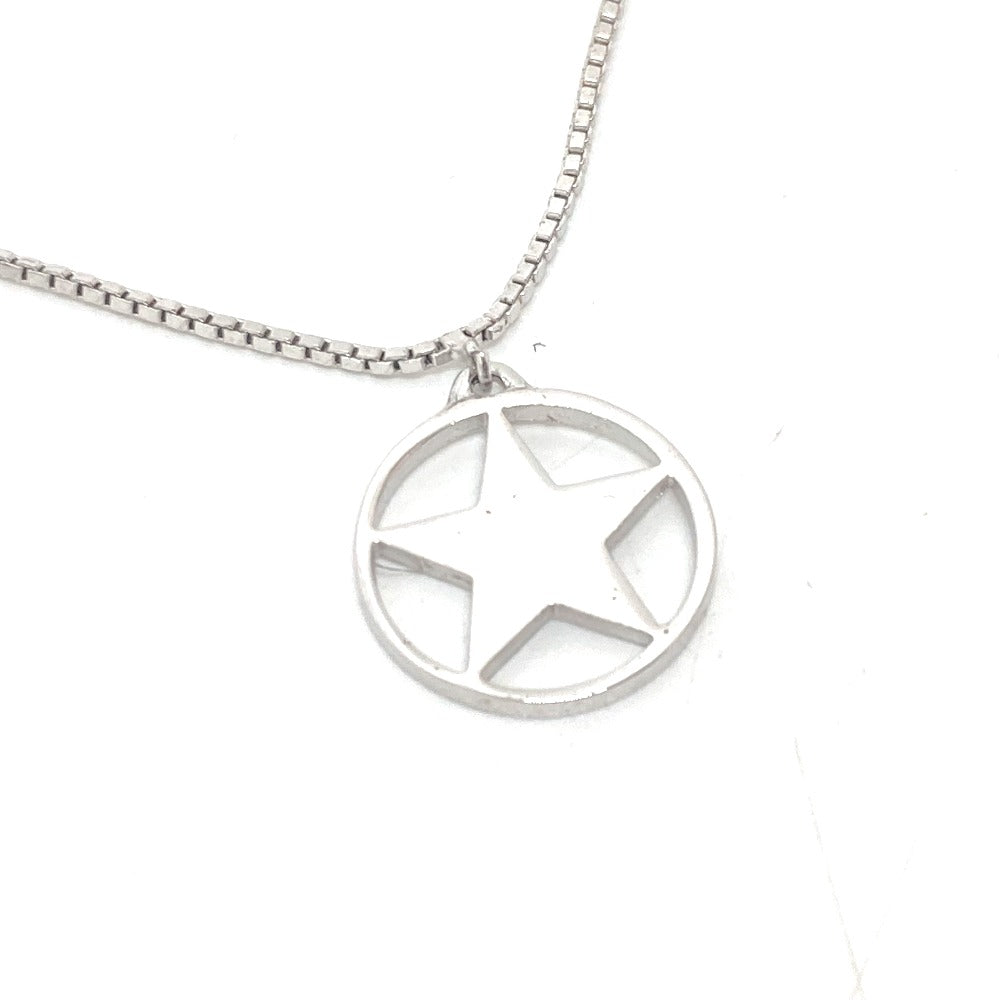 Dior Necklace Gold Plated Silver With Logo Star Women