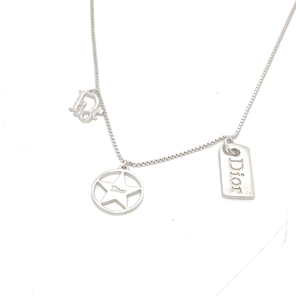Dior Necklace Gold Plated Silver With Logo Star Women