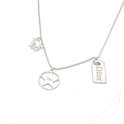Dior Necklace Gold Plated Silver With Logo Star Women