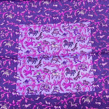 Hermes Scarf Silk Purple Chasse En Inde Women