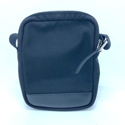 Saint Laurent Paris Shoulder Bag Canvas / Leather Black Logo Plate Women