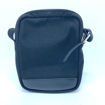 Saint Laurent Paris Shoulder Bag Canvas / Leather Black Logo Plate Women