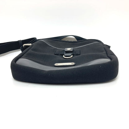 Saint Laurent Paris Shoulder Bag Canvas / Leather Black Logo Plate Women