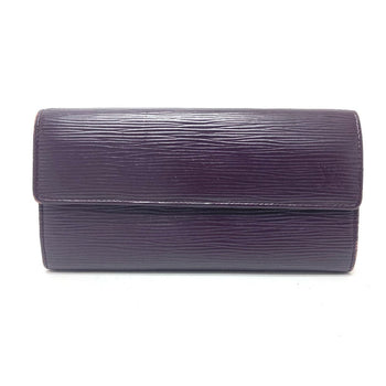 Louis Vuitton Long Wallet Purse M6374K Epi Leather Purple Portefeuille Sarah Women