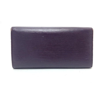 Louis Vuitton Long Wallet Purse M6374K Epi Leather Purple Portefeuille Sarah Women