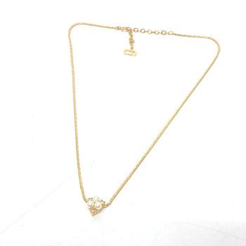 Dior Necklace Metal Gold 3P Pearl Women