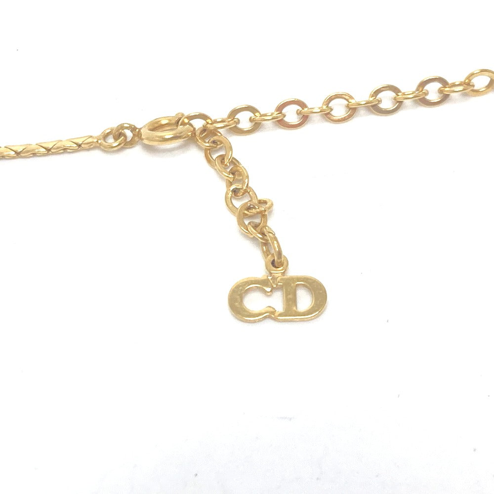 Dior Necklace Metal Gold 3P Pearl Women