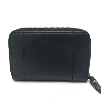 Valentino Folded Wallet Leather Black V Logo Mens