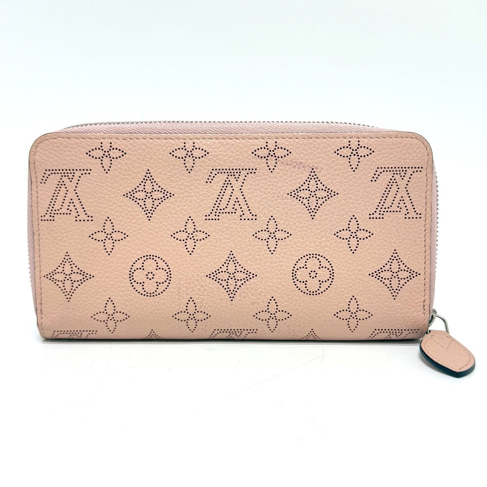 Louis Vuitton Long Wallet Purse M61868 Monogram Mahina Magnolia Zippy Wallet Women