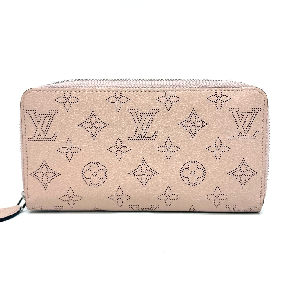 Louis Vuitton Long Wallet Purse M61868 Monogram Mahina Magnolia Zippy Wallet Women