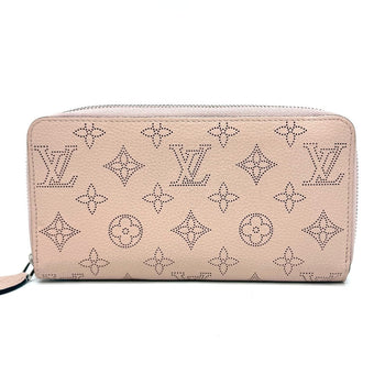 Louis Vuitton Long Wallet Purse M61868 Monogram Mahina Magnolia Zippy Wallet Women