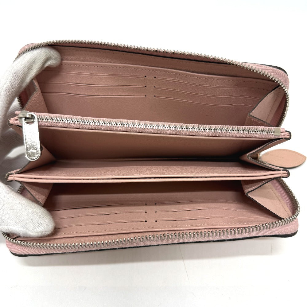 Louis Vuitton Long Wallet Purse M61868 Monogram Mahina Magnolia Zippy Wallet Women
