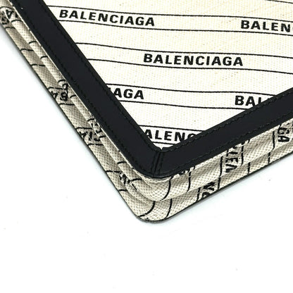 Balenciaga Shoulder Bag 528147 Leather / Canvas White X Black Overall Handle Women
