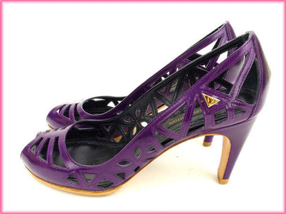 Louis Vuitton Pumps Suede Leather Purple 34