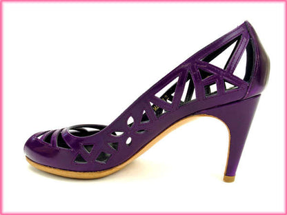 Louis Vuitton Pumps Suede Leather Purple 34
