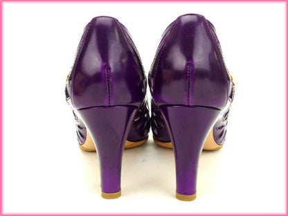 Louis Vuitton Pumps Suede Leather Purple 34