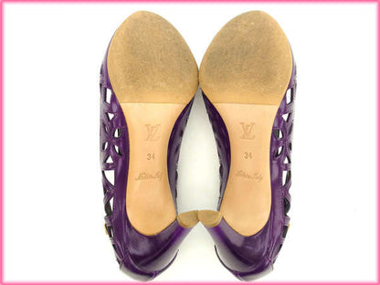 Louis Vuitton Pumps Suede Leather Purple 34