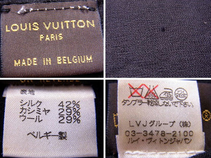 Louis Vuitton Scarf Black X Blue X Beige Type Stall
