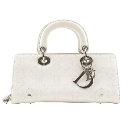 Christian Dior Handbag 09-Ma-0044 Leather White Canage