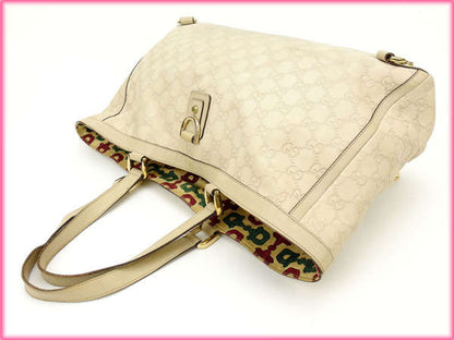 Gucci Tote Bag Leather White