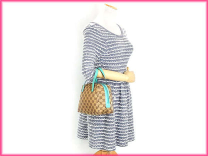 Gucci Handbag 124542 Gg Canvas Beige X Brown X Green