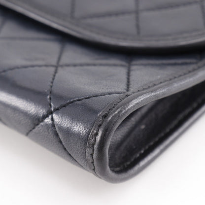 Chanel Shoulder Bag C00060 Lambskin Black Vintage Chain Pochette Matelasse Mini/Agneau Tanne Women