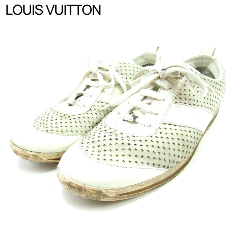 Louis Vuitton Sneakers White Gray #7 Half 7 1/2