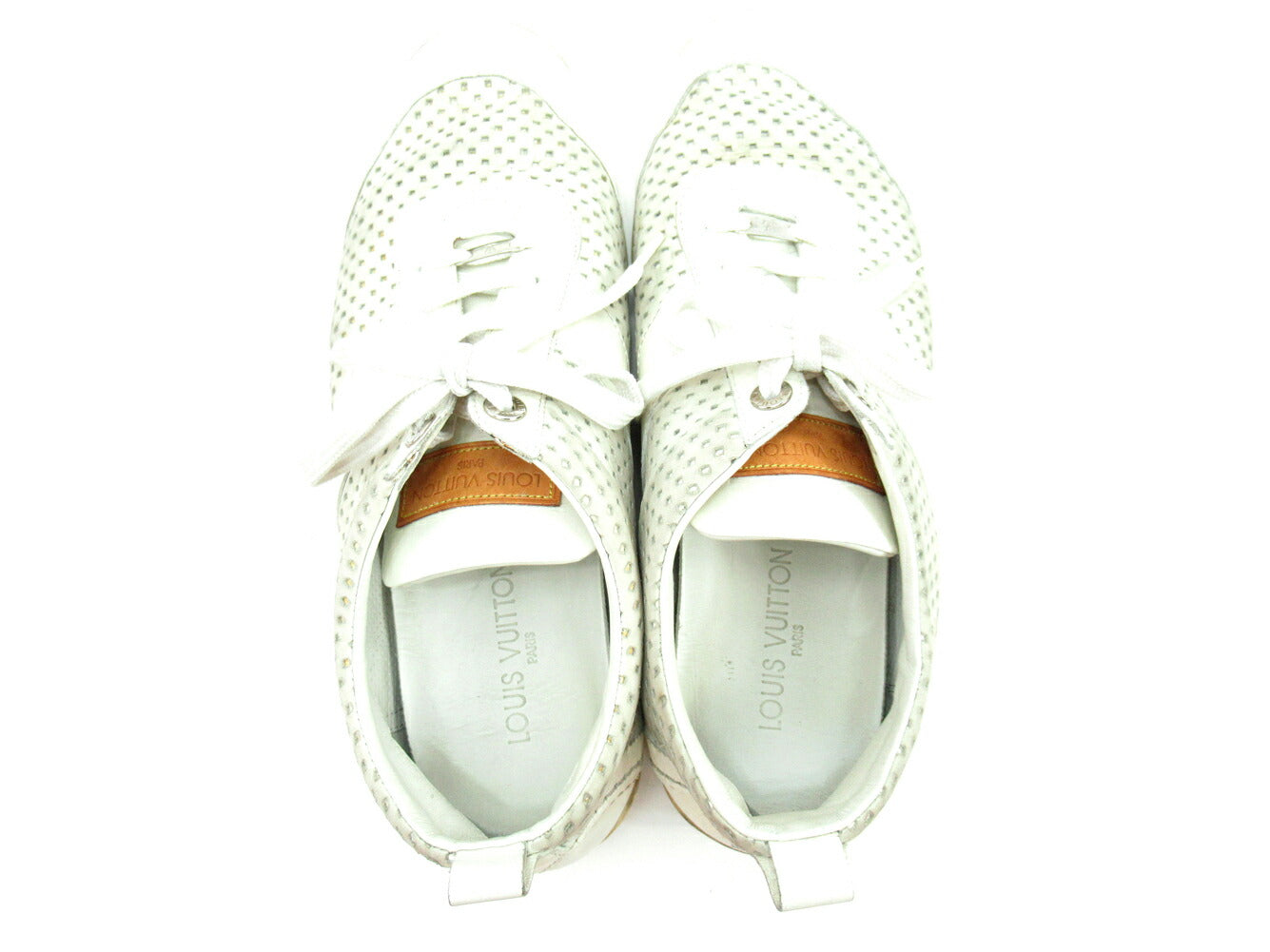 Louis Vuitton Sneakers White Gray #7 Half 7 1/2