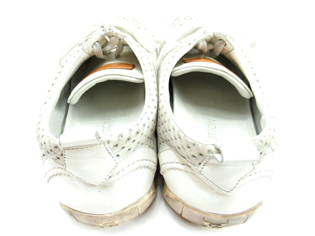 Louis Vuitton Sneakers White Gray #7 Half 7 1/2