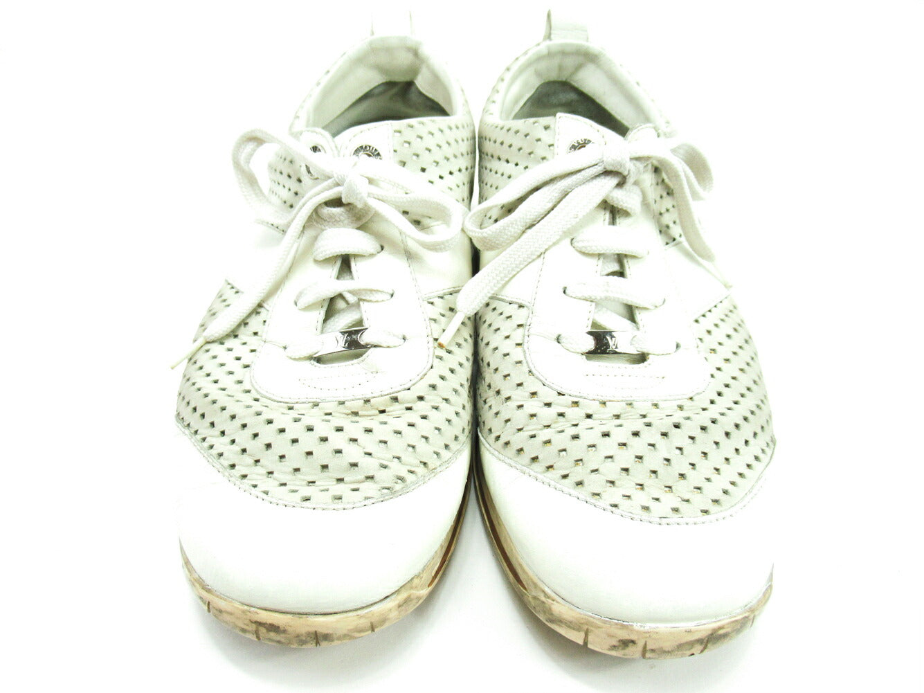 Louis Vuitton Sneakers White Gray #7 Half 7 1/2