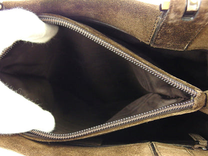 Gucci Tote Bag Brown Silver