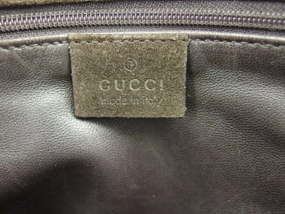 Gucci Tote Bag Brown Silver