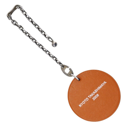 Hermes Key Ring Leather, Silver925 Orange Kyoto Takashimaya 2008 Takashimaya Limited