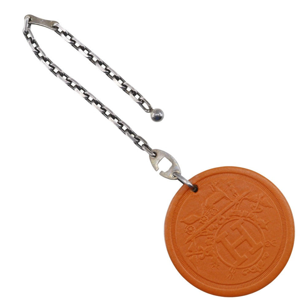 Hermes Key Ring Leather, Silver925 Orange Kyoto Takashimaya 2008 Takashimaya Limited