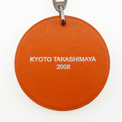 Hermes Key Ring Leather, Silver925 Orange Kyoto Takashimaya 2008 Takashimaya Limited