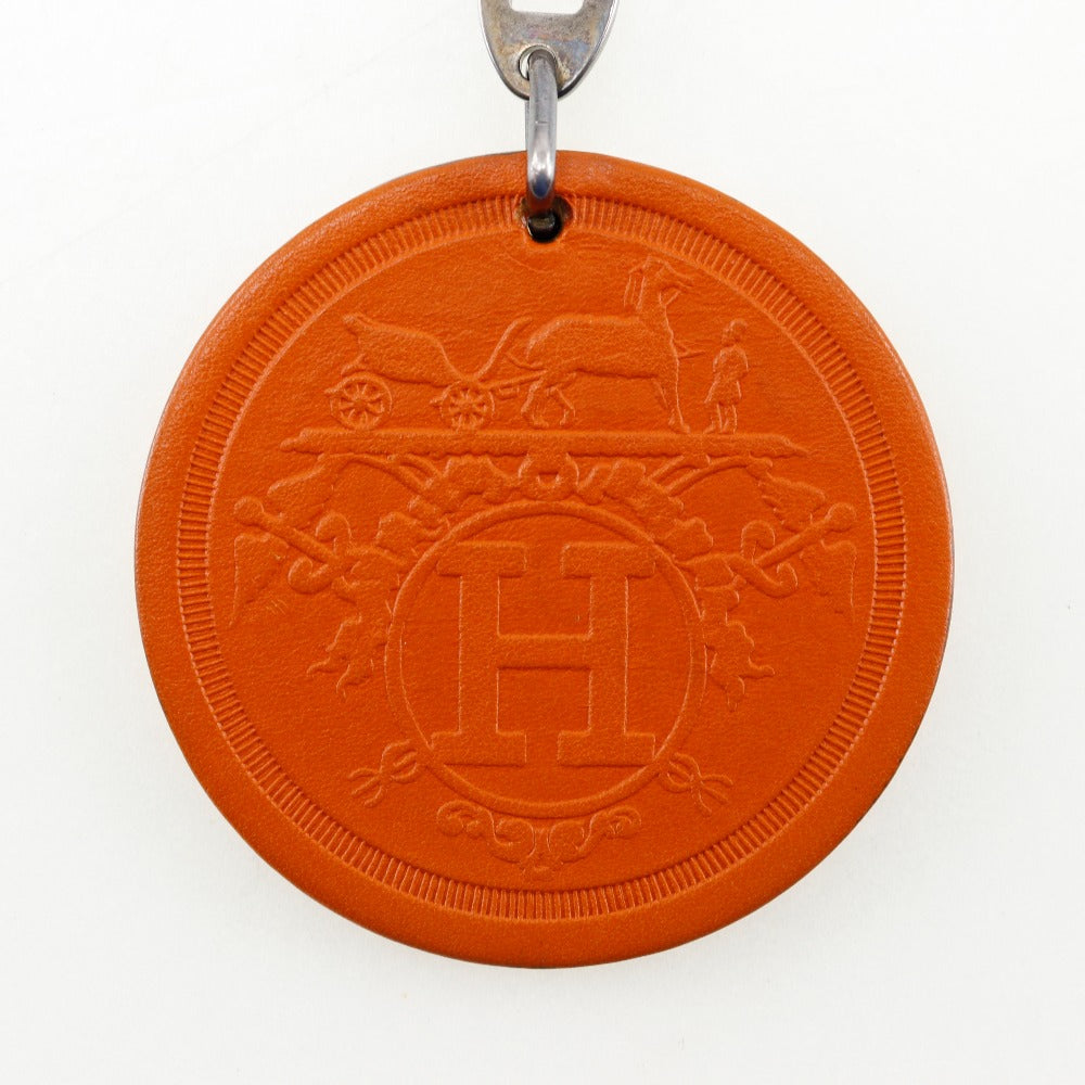 Hermes Key Ring Leather, Silver925 Orange Kyoto Takashimaya 2008 Takashimaya Limited