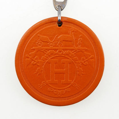 Hermes Key Ring Leather, Silver925 Orange Kyoto Takashimaya 2008 Takashimaya Limited