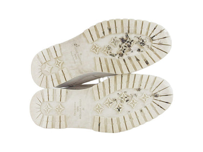 Louis Vuitton Sneakers White Gray 6 Limited Edition Lace-Up High-Top