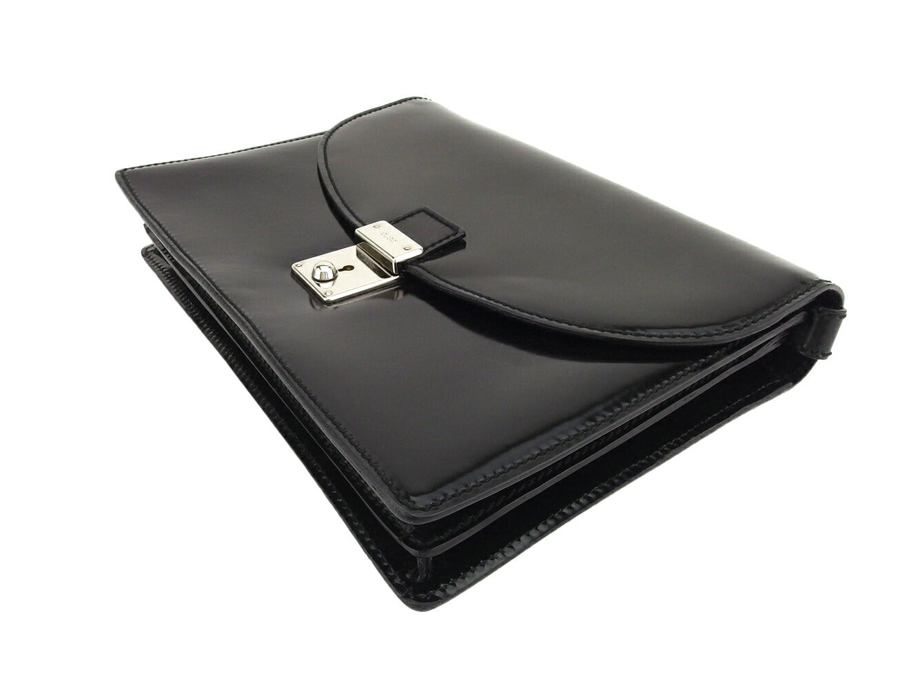 Gucci Clutch Bag Black Silver
