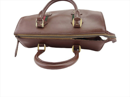 Gucci Boston Duffel Bag Brown Green Red Old Gucci
