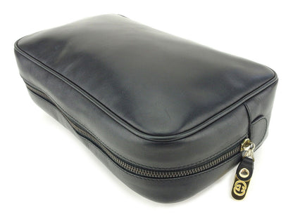 Gucci Clutch Bag Black Gold Old Gucci
