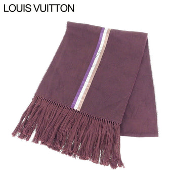 Louis Vuitton Scarf Brown Purple Silver