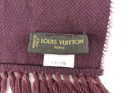 Louis Vuitton Scarf Brown Purple Silver