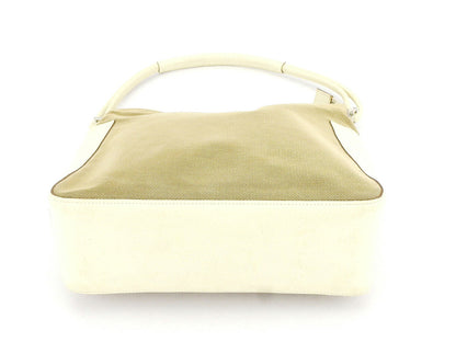 Gucci Handbag Brown Beige Silver
