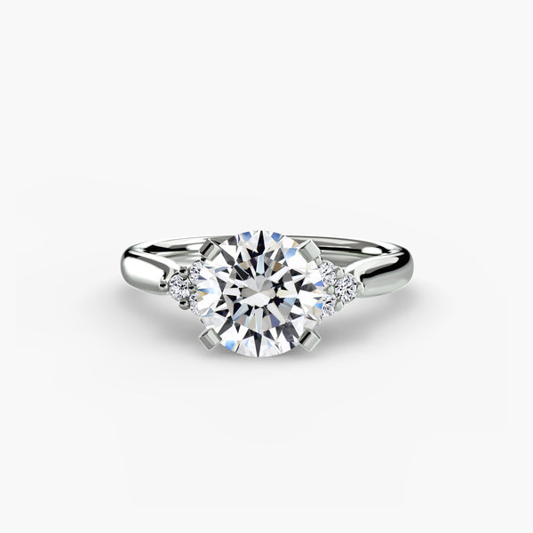 Solitaire with Cluster Shoulders 2