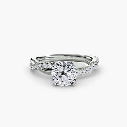 The Emerald Twist Pavé Ring
