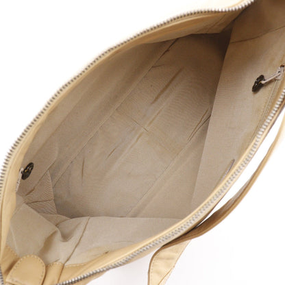 Chanel Shoulder Bag Lambskin Beige Coco Mark Women