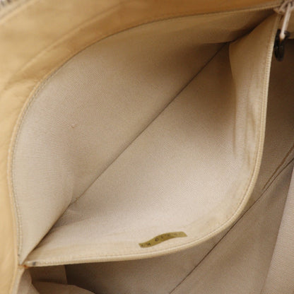 Chanel Shoulder Bag Lambskin Beige Coco Mark Women