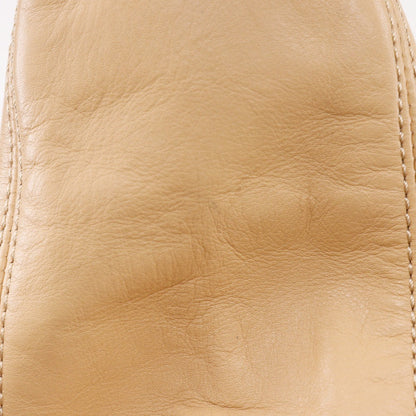 Chanel Shoulder Bag Lambskin Beige Coco Mark Women